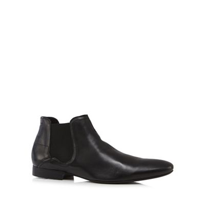 H By Hudson Black 'Mint' leather Chelsea boots